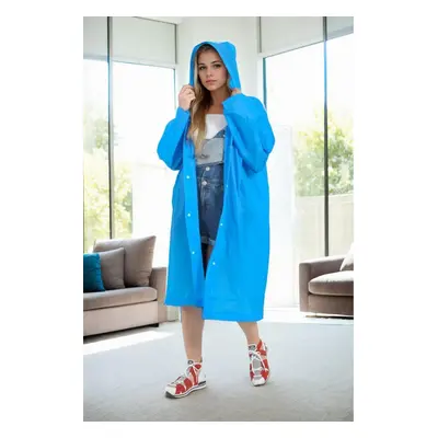 89762 Dewberry Waterproof Windproof Womens Raincoat-BLUE