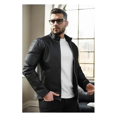 50494 Dewberry Mens PU Jacket-BLACK