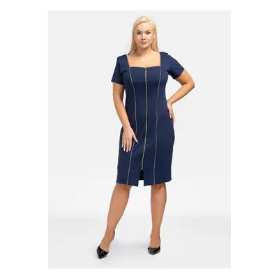 Karko Woman's Dress SC132 Navy Blue