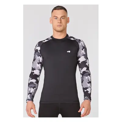 Rough Radical Man's T-shirt Furious Army Ls Black/Camo