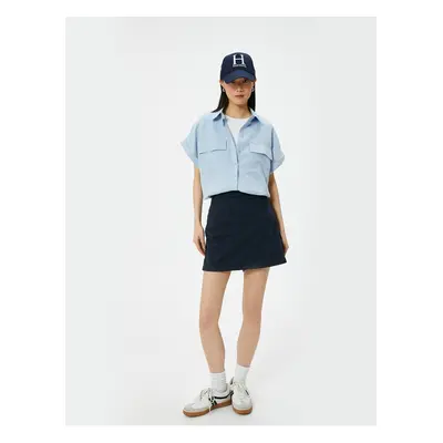 Koton Short Sleeve Shirt Pocketed Buttoned Modal Blended