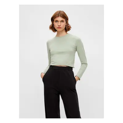 Světle zelený crop top Pieces Maddi - Dámské