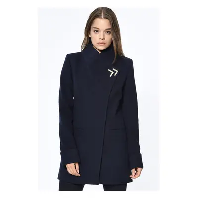 Z6634 DEWBERRY WOMEN'S COAT-NAVY BLUE