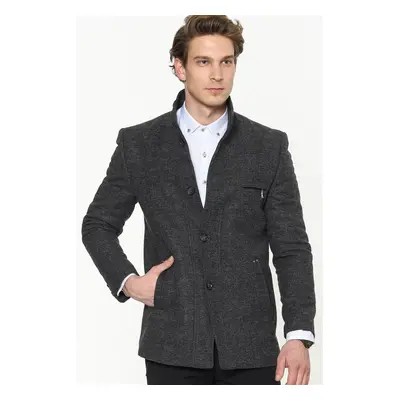 PLT8359 DEWBERRY MEN'S COAT-PATTERNED GREY