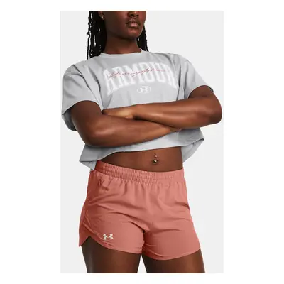 Under Armour Tričko UA HW SCRIPTED WM CROP SS-GRY - Dámské