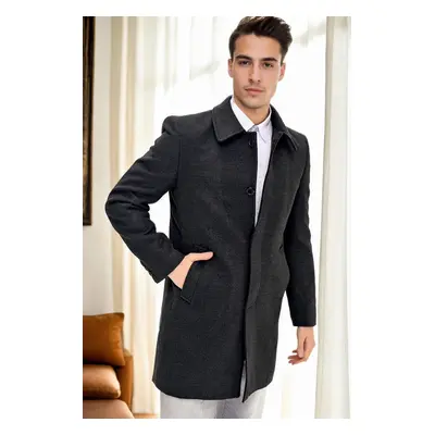 PLT8365 DEWBERRY MEN'S COAT-STRAIGHT ANTHRACITE