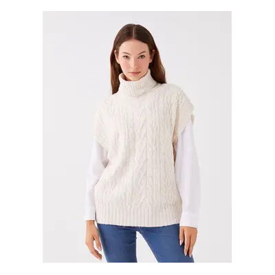 LC Waikiki LCWAIKIKI Classic Turtleneck Self-Patterned Women's Knitwear Sweater