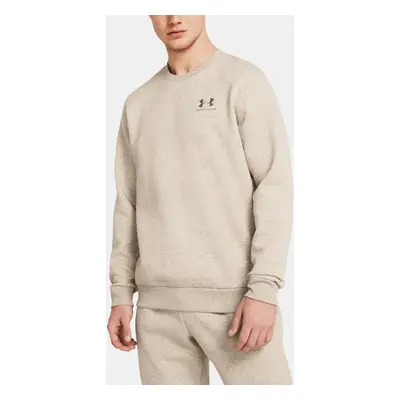 Under Armour Mikina UA Essential Fleece Crew-BRN - Pánské