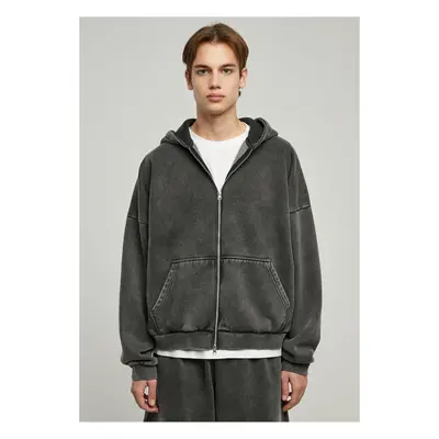 Mikina s kapucí Heavy Stone Washed 90's Zip Hoodie černá