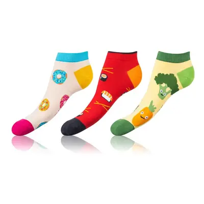 Sada tří párů unisex barevných vzorovaných ponožek Bellinda CRAZY IN-SHOE SOCKS 3x