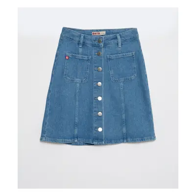 Big Star Woman's Skirt 152 Light Denim