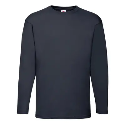 Navy Value Men's Long Sleeve T-shirt Fruit of the Loom