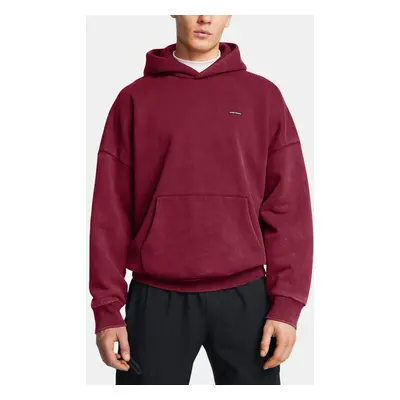 Pánská mikina Under Armour UA Icon HWT Flc Wash OS Hood-RED - Pánské