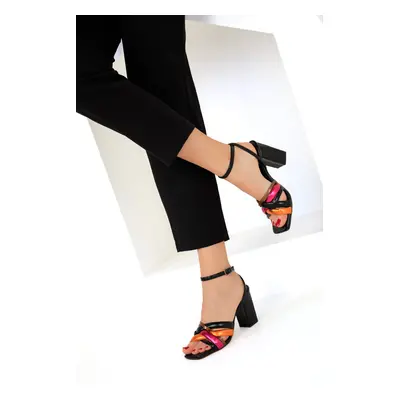 Soho Black-Multi Women's Classic Heeled Shoes