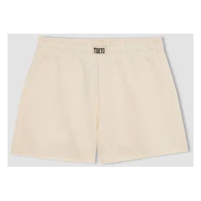 DEFACTO Girl's Woven Labeled Shorts