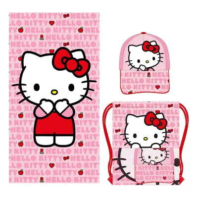 TOWEL SET SACHET HELLO KITTY