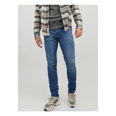 Modré pánské slim fit džíny Jack & Jones Liam - Pánské