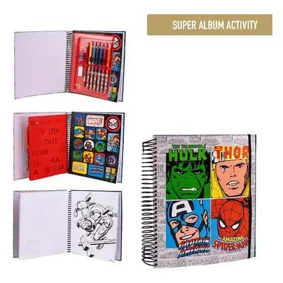 SUPER ACTIVITY ALBUM COLOREABLE MARVEL