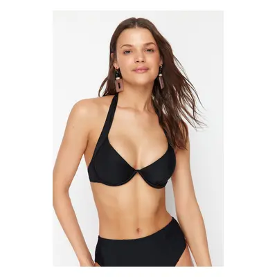 Trendyol Black Balcony Reverse V Underwire Bikini Top