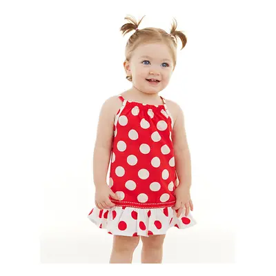 Denokids Red Polka Dot Baby Girl Strappy Summer Dress