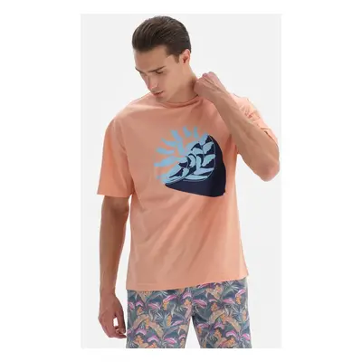 Tričko Dagi Salmon Crew Neck s potiskem