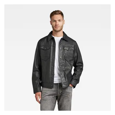 G-STAR Jacket - Arc 3D leather jkt black