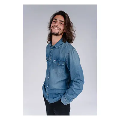 Tommy Jeans Shirt - TJM WESTERN DENIM SHIRT blue