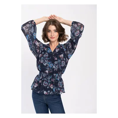 Volcano Woman's Blouse K-ODEL L09217-W24 Navy Blue