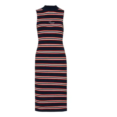 Tommy Jeans Dress - TJW SIDE SLIT STRIPE DRESS blue