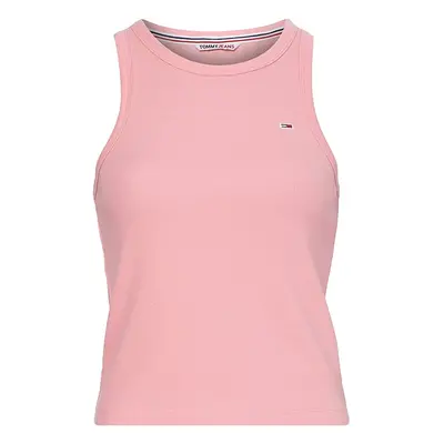 Tommy Jeans Tank top - TJW FEMININE RIB TANK TOP pink