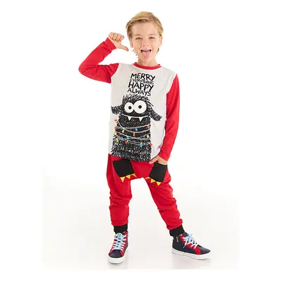 Denokids Christmas Monster Boy T-shirt Trousers Set