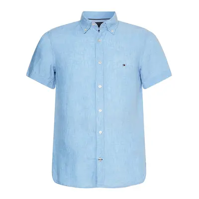 Tommy Hilfiger Shirt - PIGMENT DYED LI SF SHIRT S/S blue