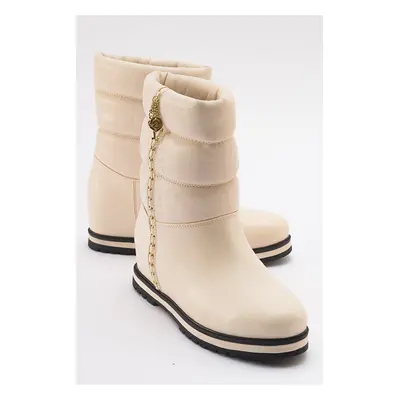 LuviShoes STOR Women's Beige Boots.