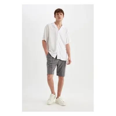 DEFACTO Relax Fit Combed Cotton Bermuda Shorts