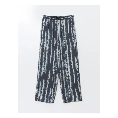 LC Waikiki Patterned Women's Trousers with Elastic Waist