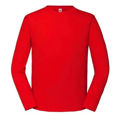 Iconic Ringspun Premium Fruit of the Loom Men's Red T-shirt