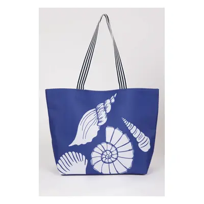 DEFACTO Women's Seashell Patterned Canvas Handbag