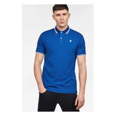 Polo shirt - G-STAR Dunda slim stripe polo ss blue