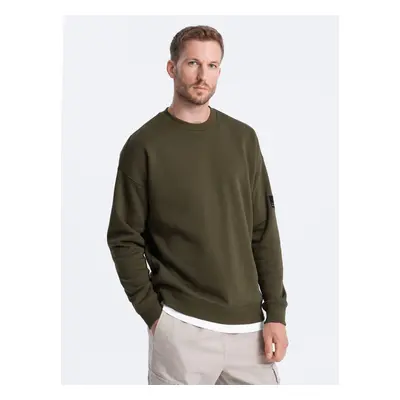 Ombre Men's hoodless sweatshirt - olive