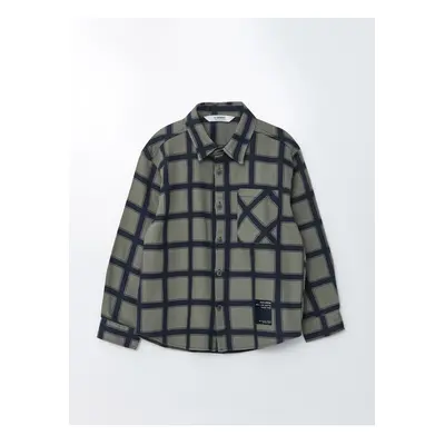 LC Waikiki Boys' Comfy Fit Plaid Gabardine Shirt