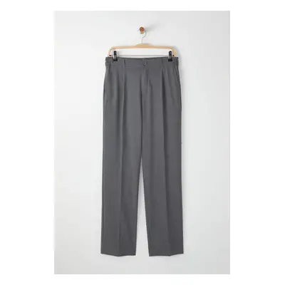 Trendyol Grey Wideleg Baggy Relaxed Fit Woven Fabric Trousers