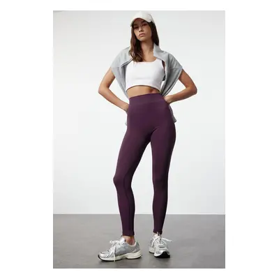 Trendyol Plum Seamless Full Length Knitted Sports Tights