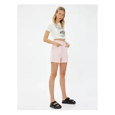 Koton 3sal40017mw Women's Denim & Canvas Shorts Pink