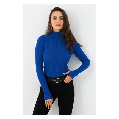 Cool & Sexy Women's Saks Turtleneck Knitwear Blouse