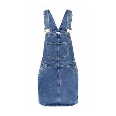 Tommy Jeans Dress - DENIM DUNGAREE DRESS CF6132 blue