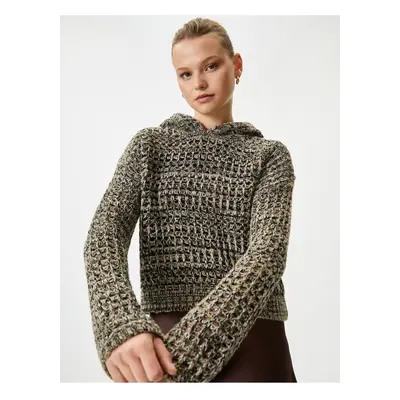 Koton X Şahika Ercümen - Hooded Openwork Knitted Sweater