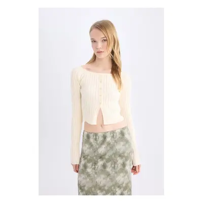 DEFACTO Fitted Off Shoulder Knitwear Sweater