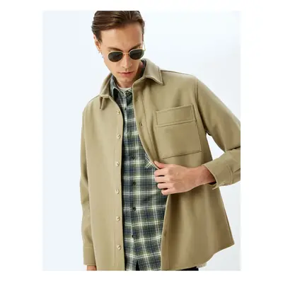 Koton Pocket Detailed Viscose Blend Shirt Jacket