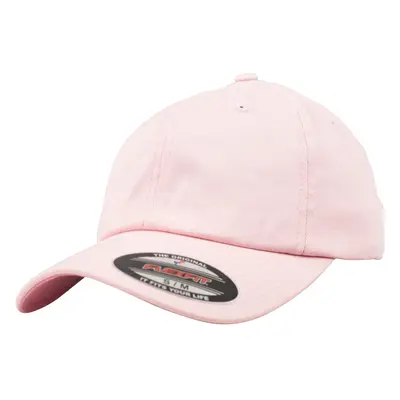 Kšiltovka Flexfit Cotton Twill Dad Cap růžová