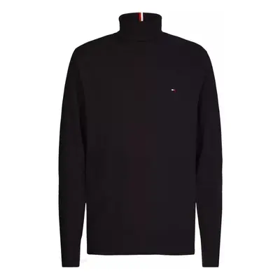 Tommy Hilfiger Sweater - PIMA COTTON CASHMERE ROLL NECK black